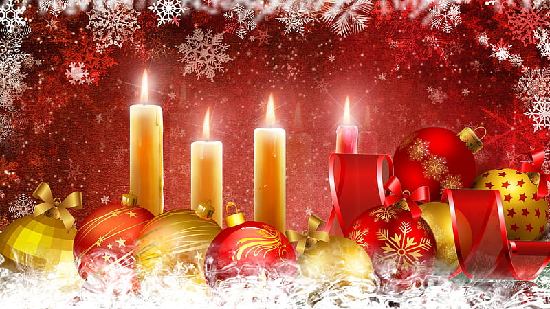 Candle Glow Red Christmas, red, feliz navidad, christmas, firefox ...