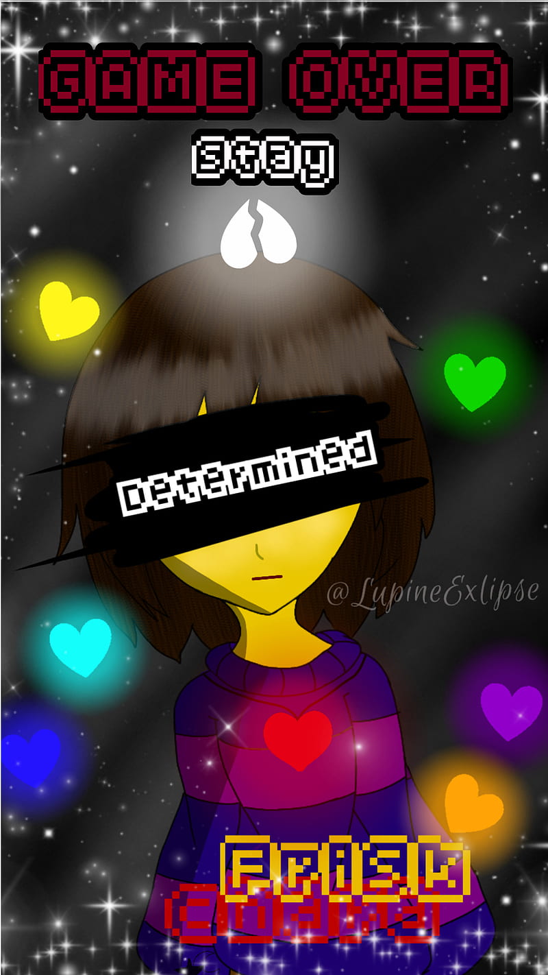 Stay Determined Chara Frisk Game Over Underground Undertale Hd Mobile Wallpaper Peakpx