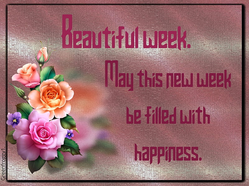 Beautiful Week, Week, Comment, Card, Beautiful, Hd Wallpaper 