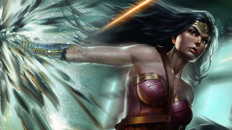 Wonder Woman Digital Arts, wonder-woman, superheroes, artwork, digital-art, artstation, HD wallpaper