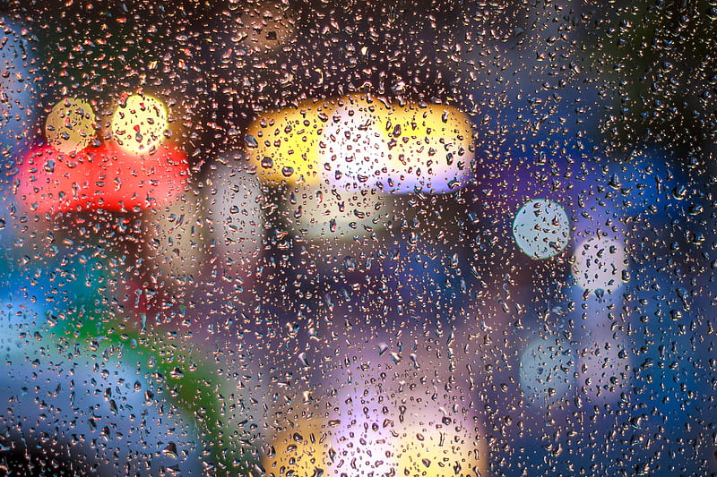 Raindrops on Glass Window, HD wallpaper