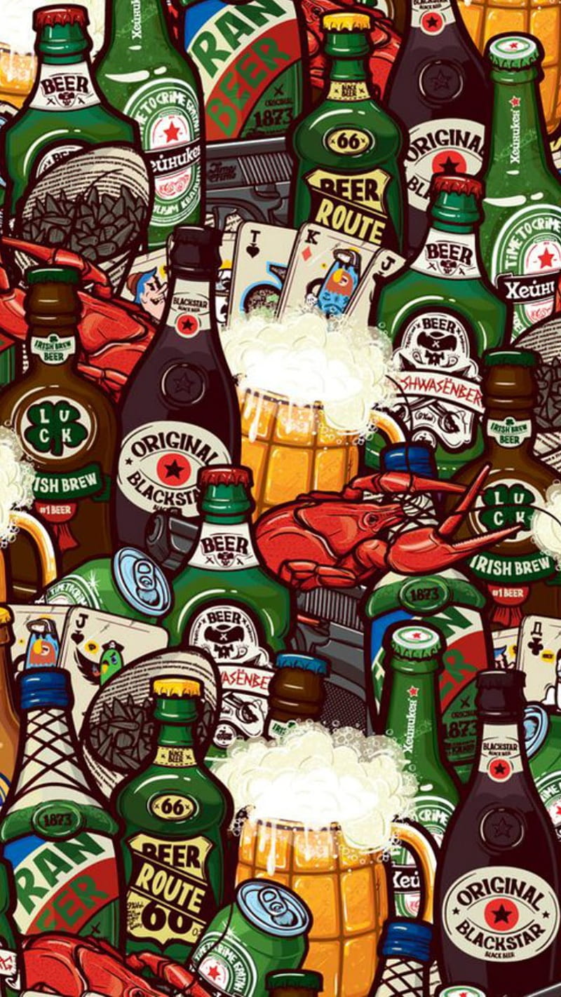Cerveza, alcohol, hombre, verde, HD phone wallpaper