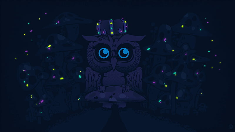 The Owl, dark, eagle owl, logo, owl, the, vector, HD wallpaper