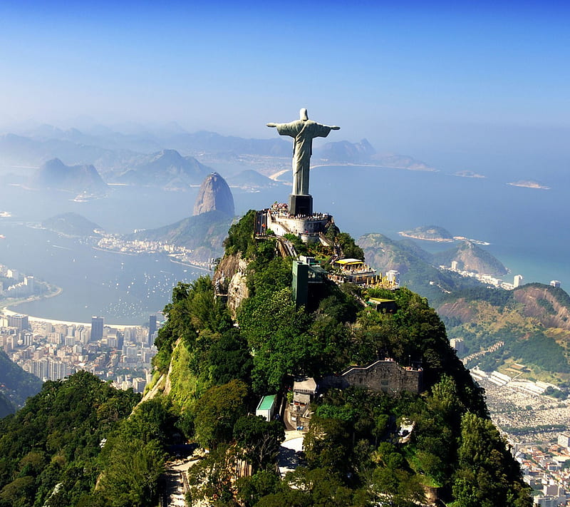 Corcovado, brazil, monument, HD wallpaper