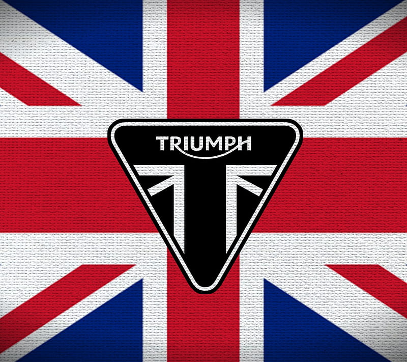 Triumph motorcycles, brand, triumph, uk flag, HD wallpaper