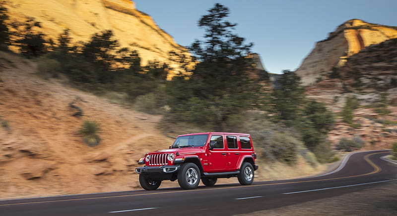 2020 Jeep Wrangler Sahara EcoDiesel - Front Three-Quarter , car, HD wallpaper