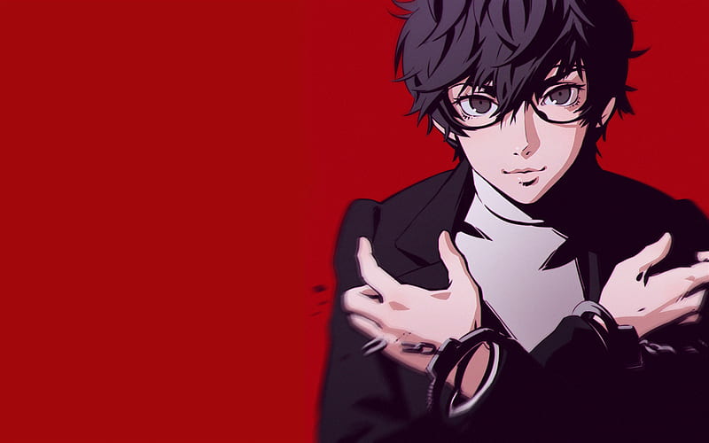 1080P free download | Persona 5, main characters, red background ...
