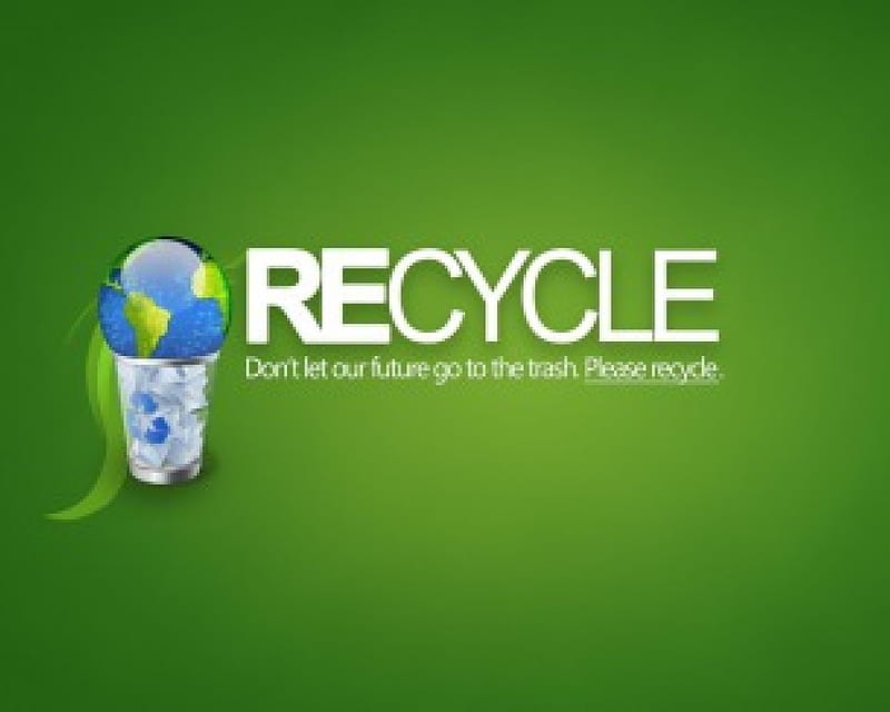 Recycle, logo, green, HD wallpaper