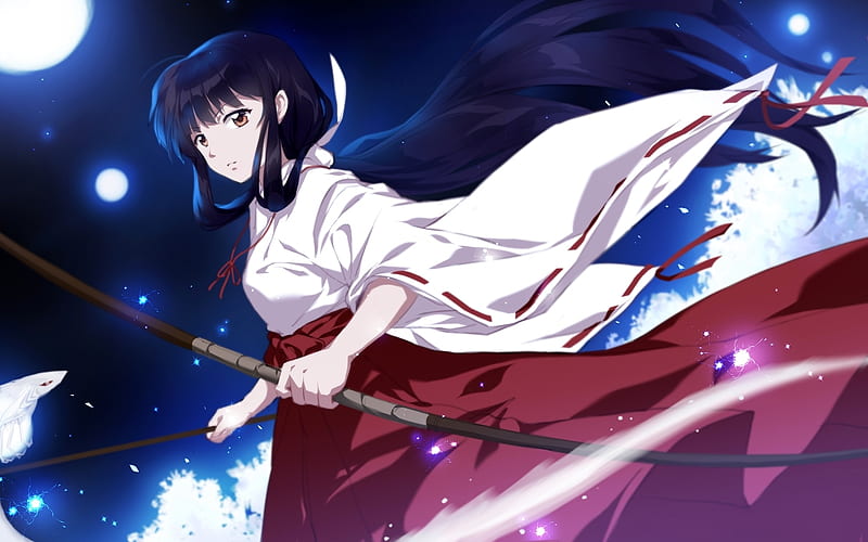 Kikyou Miko Japan Japanese Anime Manga Inuyasha Archer Hd