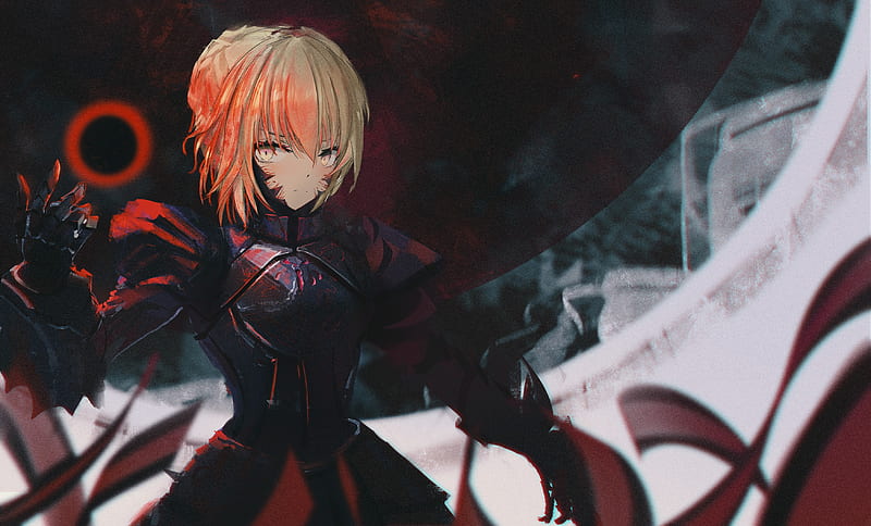Saber alter, armor, blonde, fate grand order, spell, Anime, HD ...
