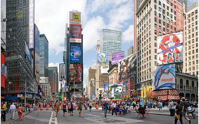 New York City, city, new york, hustle bustle, people, HD wallpaper
