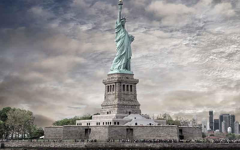 Statue of Liberty, New York, USA, monument, Independence, HD wallpaper