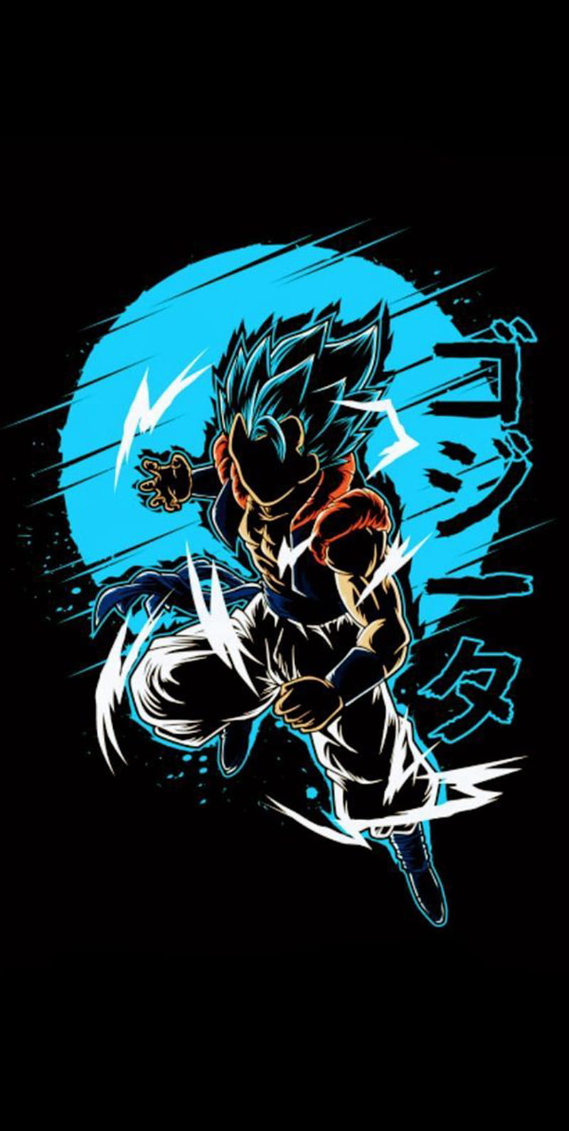 Just a simple Gogeta Blue Wallpaper I made for AMOLED screens :  r/DragonballLegends