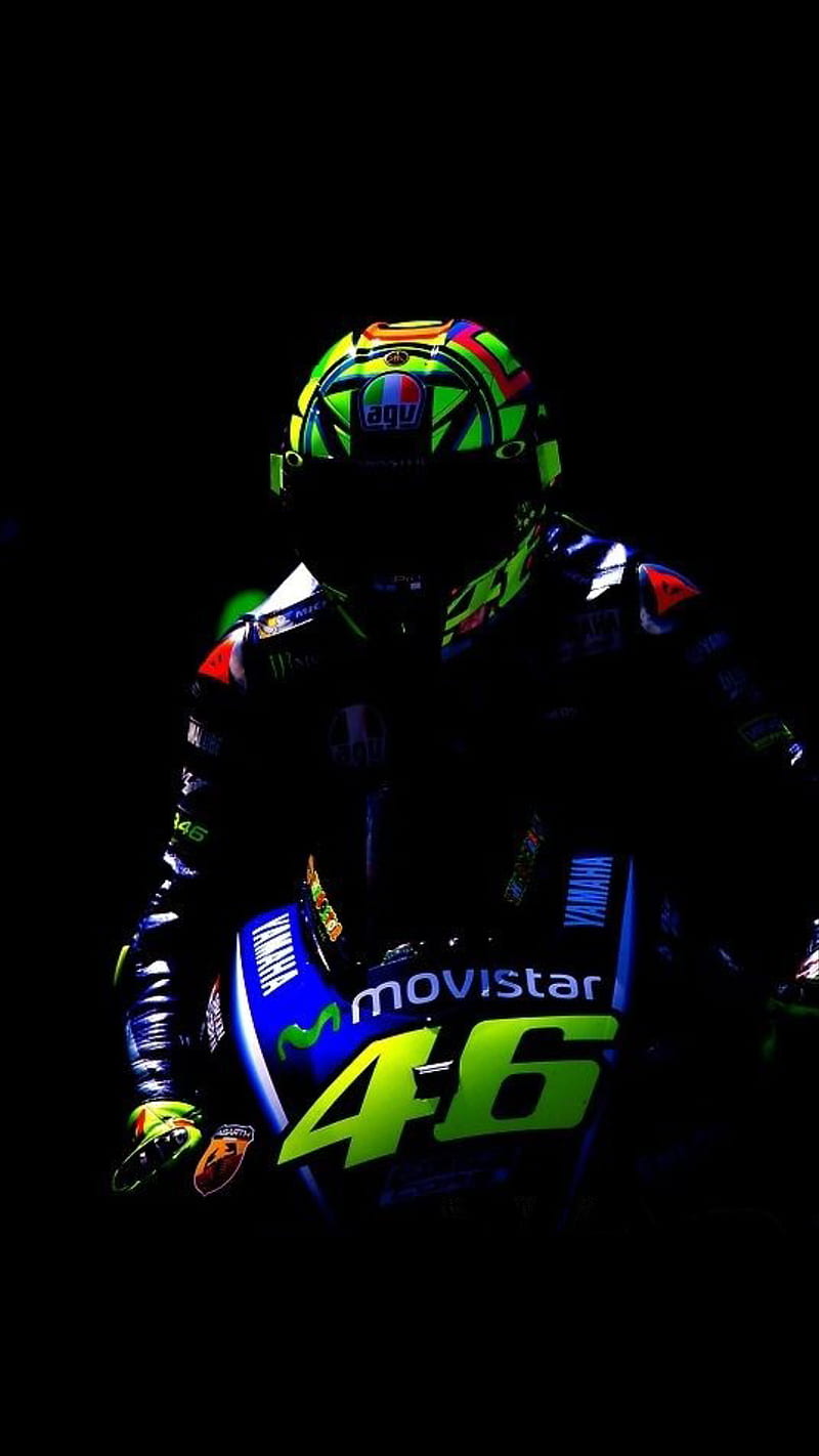 Rossi, 46, bike, champion, dark, doctor, light, moto gp, motorcycle,  silhouette, HD phone wallpaper | Peakpx