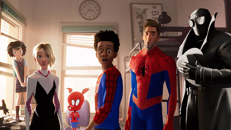 SpiderMan Into The Spider Verse All Spidermans, spiderman-into-the-spider-verse, 2018-movies, movies, spiderman, animated-movies, HD wallpaper