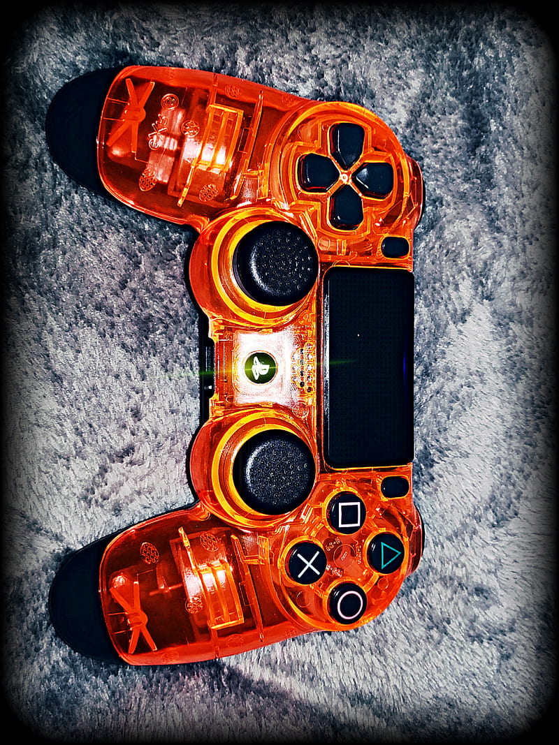 Playstation4, controller, gaming, orange, playstation 4, retro gaming, HD phone  wallpaper | Peakpx