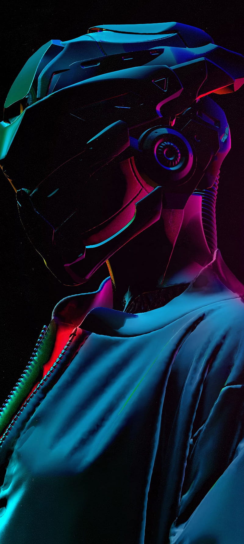 Download Anime Boy Cyberpunk 2K Amoled Wallpaper