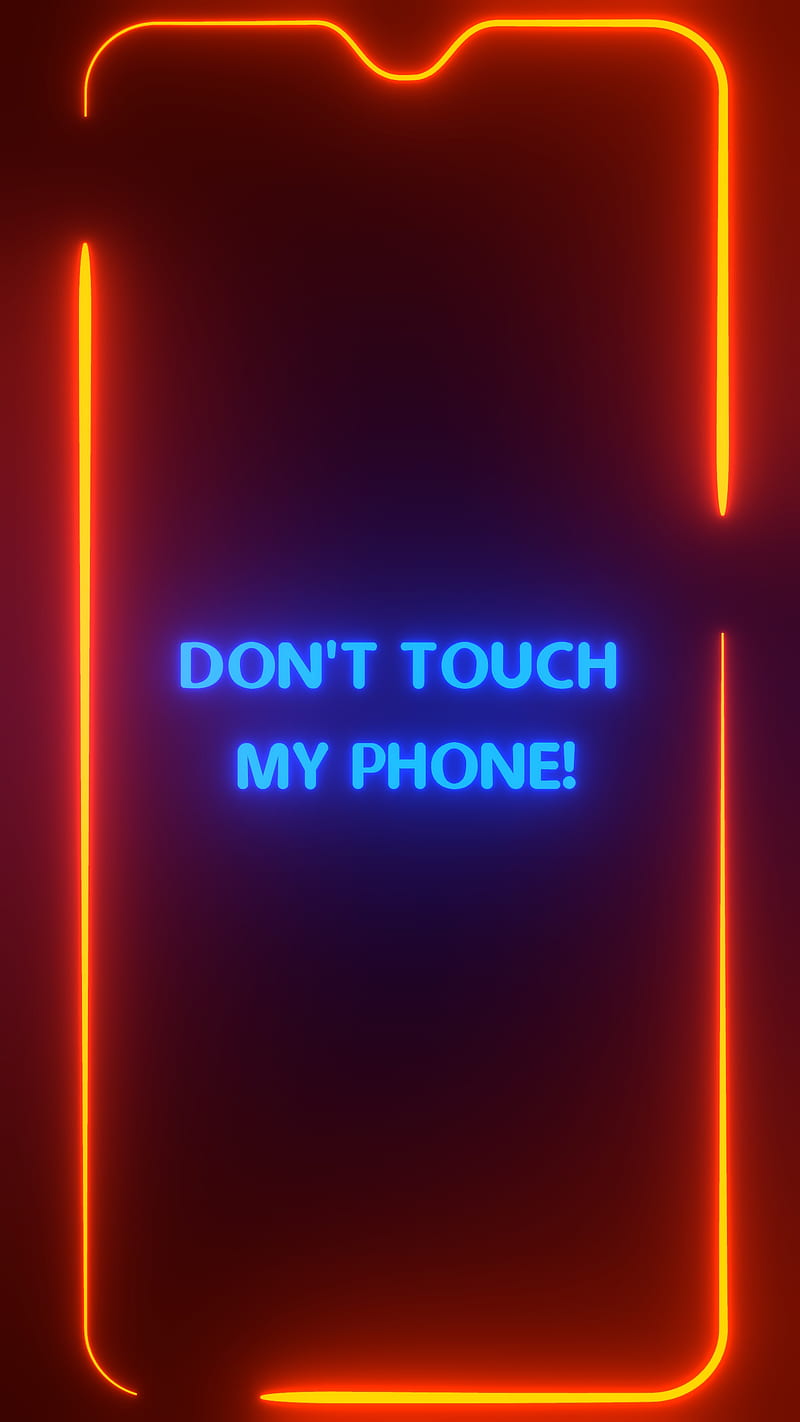 Dont Touch Light 2, amoled, black, border, dark, dont touch my phone, notch, one plus, oneplus, samsung, HD phone wallpaper