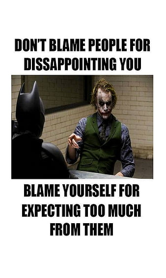 Blame, batman, disappointed, expect, joker, much, people, HD phone  wallpaper | Peakpx