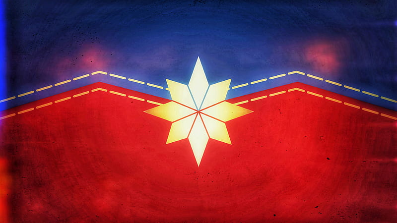 Captain Marvel Logo, mcu, agd, captain marvel, vector, red, blue, pattern, HD wallpaper