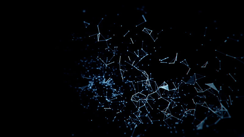 network, structure, dots, lines, tangled, HD wallpaper