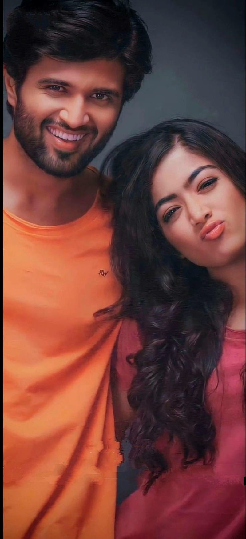 Rashmika & Vijay, love, couple, Geetha Govindam, crush, Dear Comred, Rashmika Mandanna, Vijay Deverakonda, world Famous lover, HD phone wallpaper