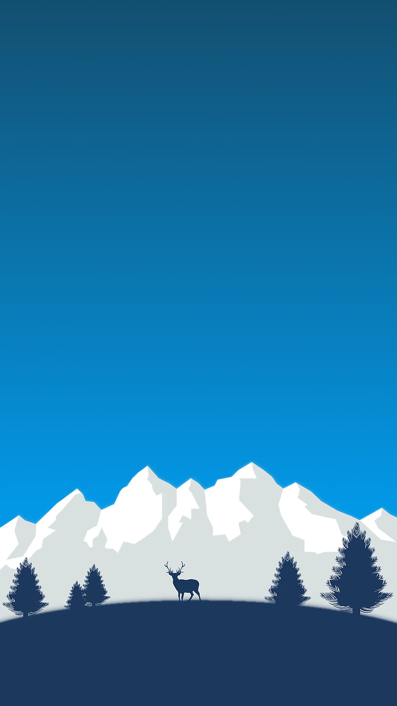 Paint mountain Dag, panorama, HD phone wallpaper