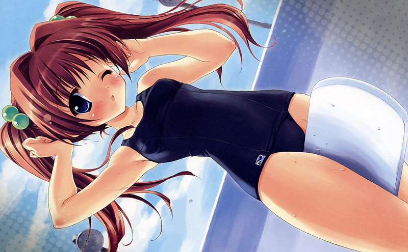 Summer time swim suit girl anime Boogy board HD wallpaper  Peakpx