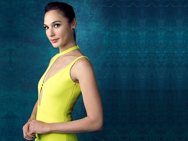 Gal gadot, azul, actriz, niña, modelo, amarillo, mujer, Fondo de pantalla  HD | Peakpx