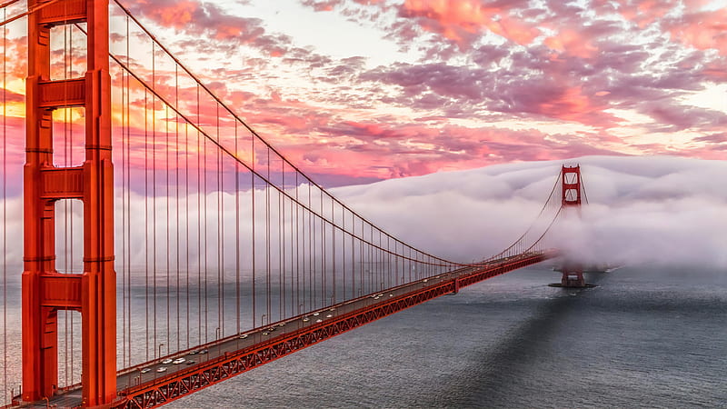 Golden Gate Bridge Morning , golden-gate-bridge, morning, graphy, HD wallpaper
