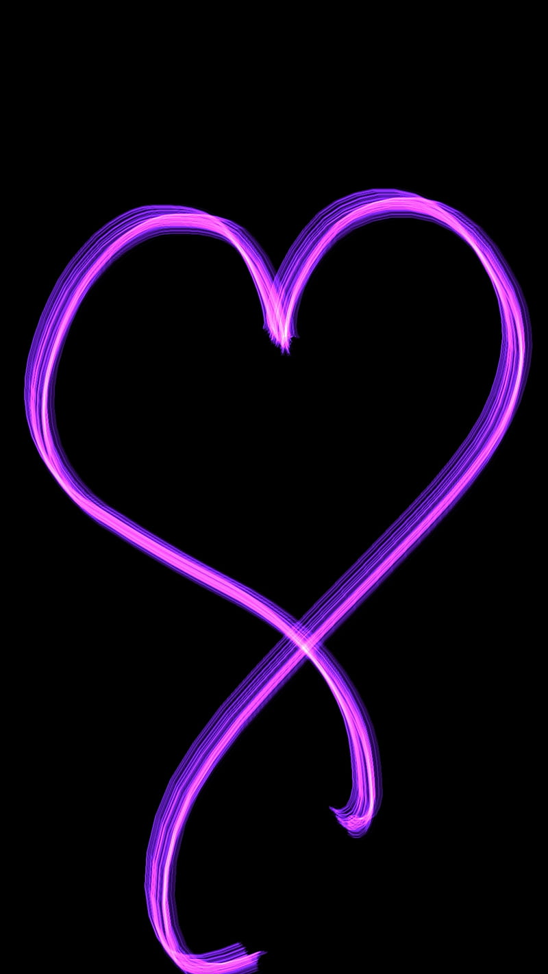 HD neon heart black wallpapers | Peakpx