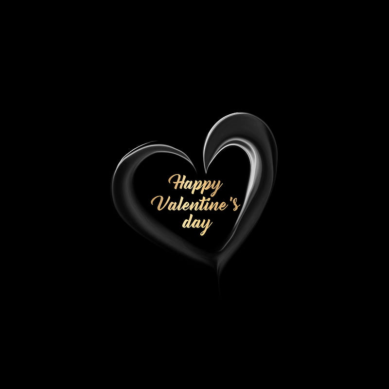 Happy Valentine's day, February 14, I love you, Valentine, Valentine's day,  black, HD phone wallpaper | Peakpx