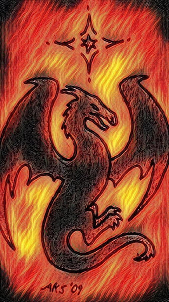 cool fire dragons drawings