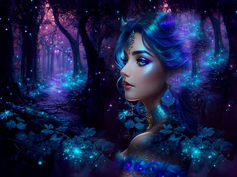 Enchanted Forest . Background ., Fairy Forest at Night HD wallpaper | Pxfuel