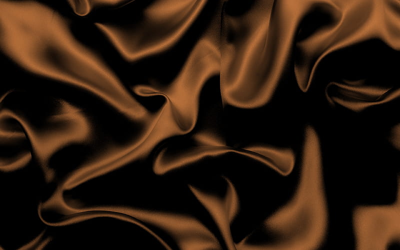 brown silk texture, brown waves silk background, silk waves texture, silk background, brown fabric texture, brown satin texture, HD wallpaper