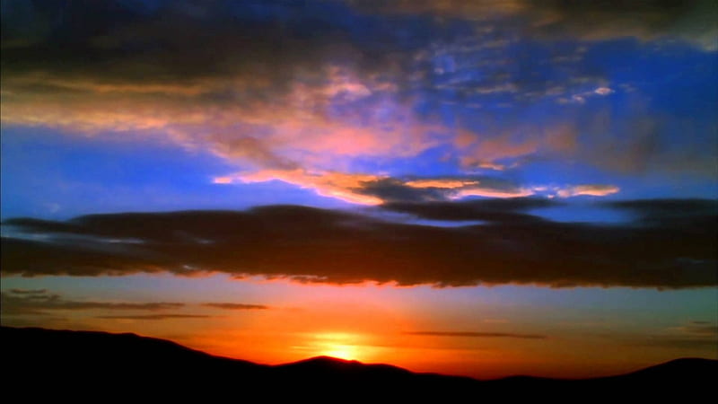 Beautiful Sunset, mountains, nature, sunset, clouds, sky, landscape, HD wallpaper Beautiful Sunset, mountains, nature, sunset, clouds, sky, landscape, HD wallpaper