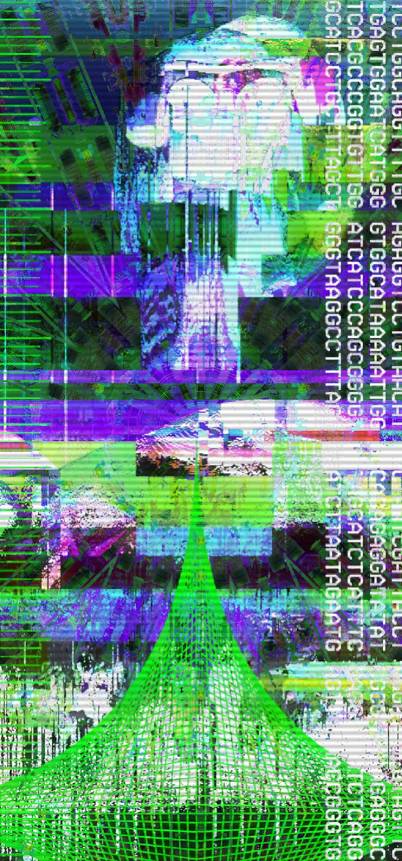 Cromulon Glitch, art, glitch art, rick and morty, HD phone wallpaper