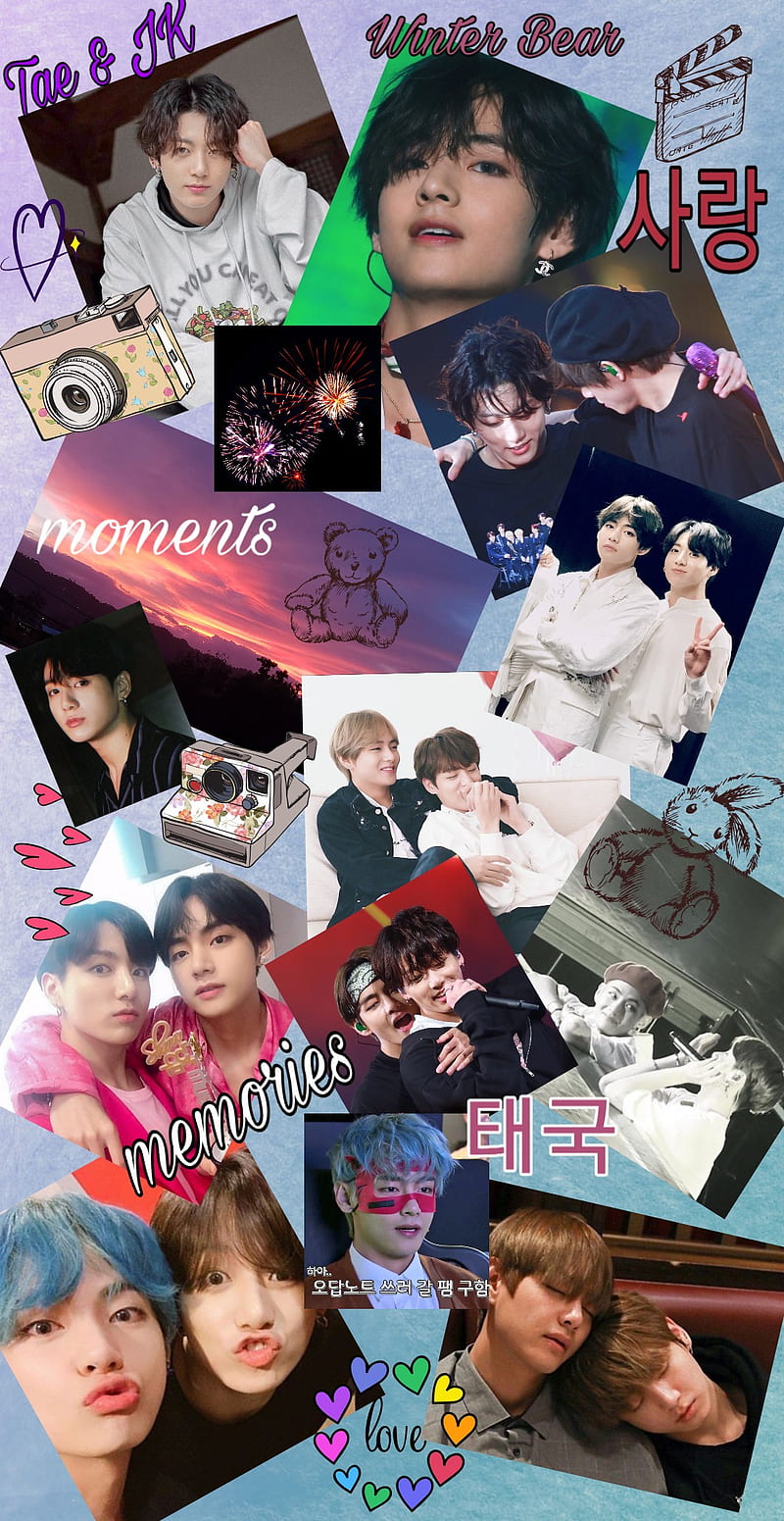 TAE AND JK MOMENTS, care, dedication, friendship, love, HD mobile ...