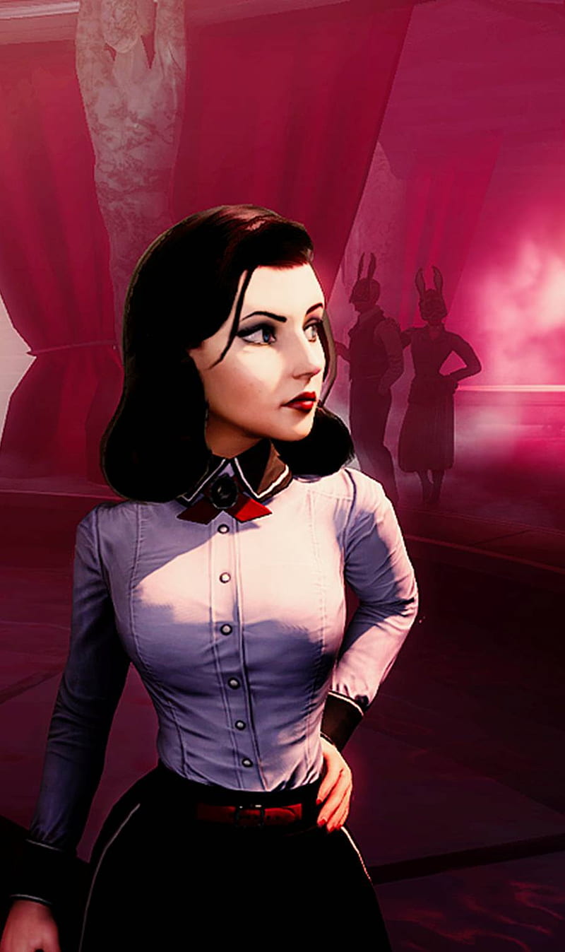 Download Android Bioshock Infinite Background Elizabeth With Floating Pink  Petals