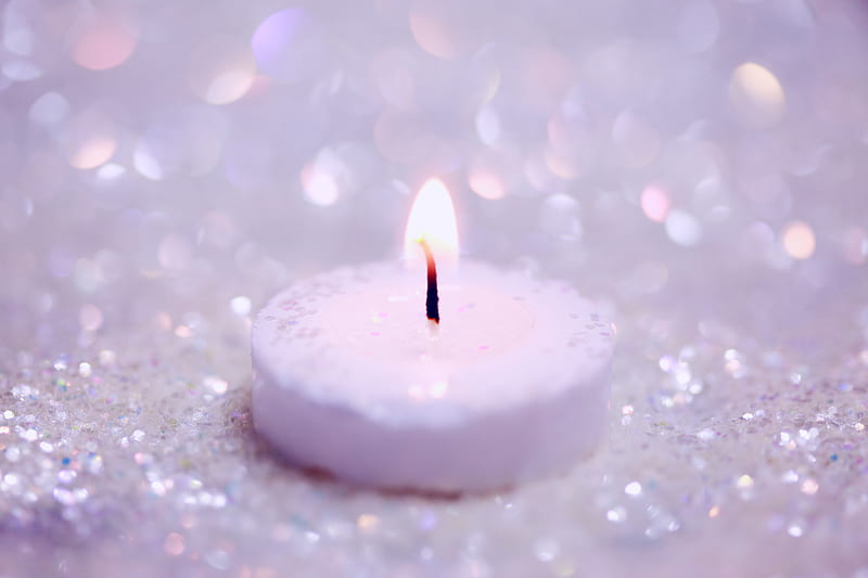 white fired candle, HD wallpaper