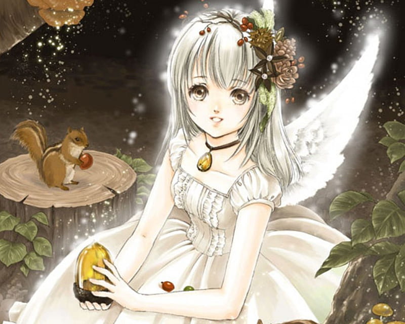 ~❀ADORE❀~, pretty, adorable, magic, wing, women, sweet, floral, fantasy, love, anime, royalty, feather, flowers, beauty, anime girl, gems, jewel, long hair, locket, wings, lovely, gown, amour, sexy, jewelry, cute, maiden, squirrel, dress, glow, divine, shine, adore, bonito, sublime, woman, animal, blossom, gemstone, hot, gorgeous, female, exquisite, angel, kawaii, girl, flower, precious, magical, petals, lady, angelic, HD wallpaper