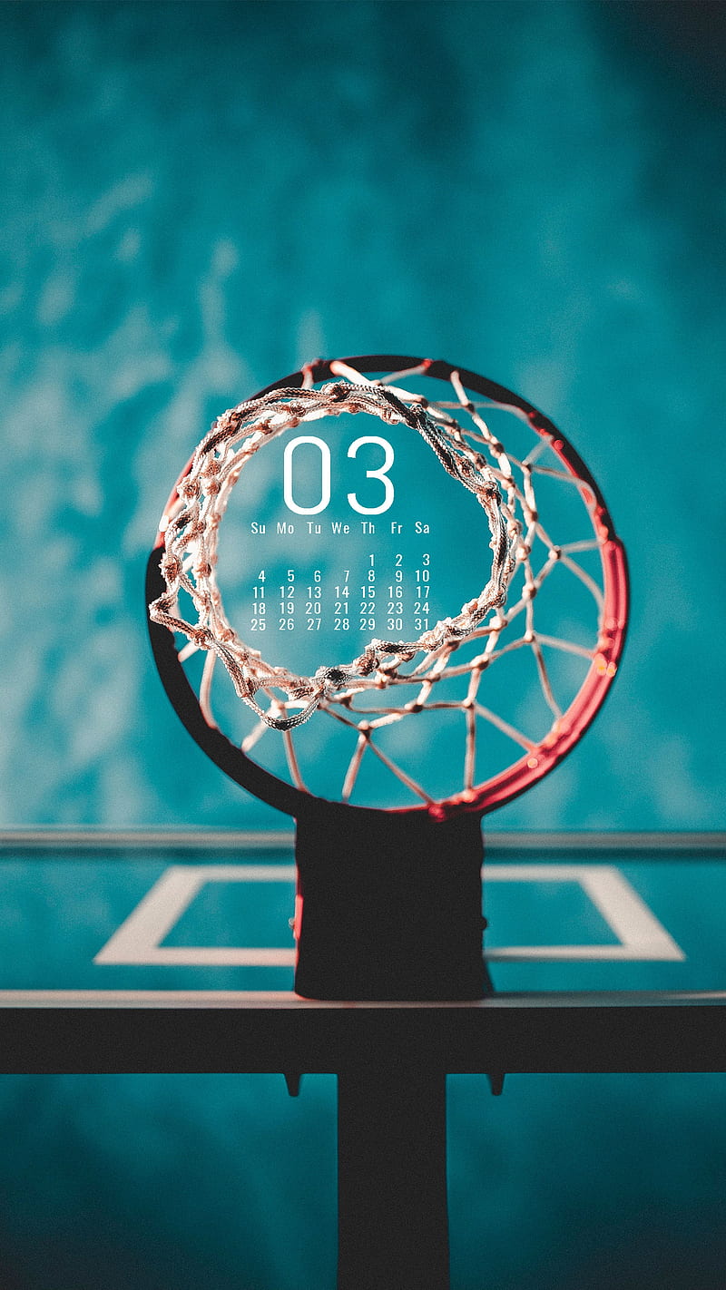 March Basketball, sea, calendars, calendar, productivity, HD phone wallpaper