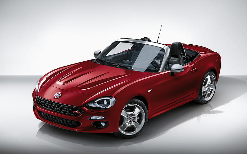 Fiat 124 Spider, 2018, Europa Limited Edition, red cabriolet, italian cars, Fiat, HD wallpaper