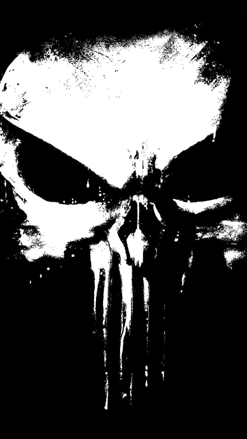 Punisher Skull, cool, marvel, HD phone wallpaper