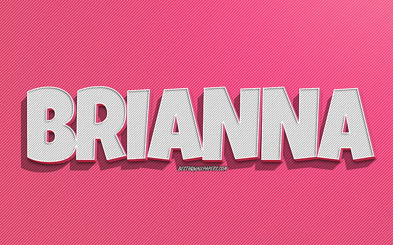 X Px P Free Download Brianna Pink Lines Background With Names Brianna Name