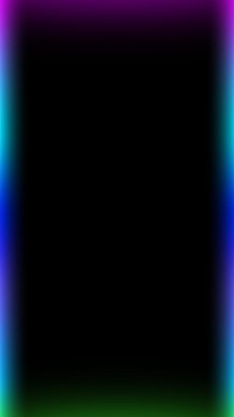 Neon, black, blue, edge, galaxy, green, pink, HD phone wallpaper