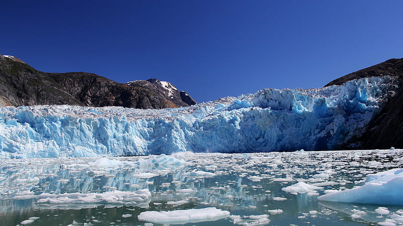 Alaska Bay Glacier Ice Mountain During Daytime Nature, HD wallpaper