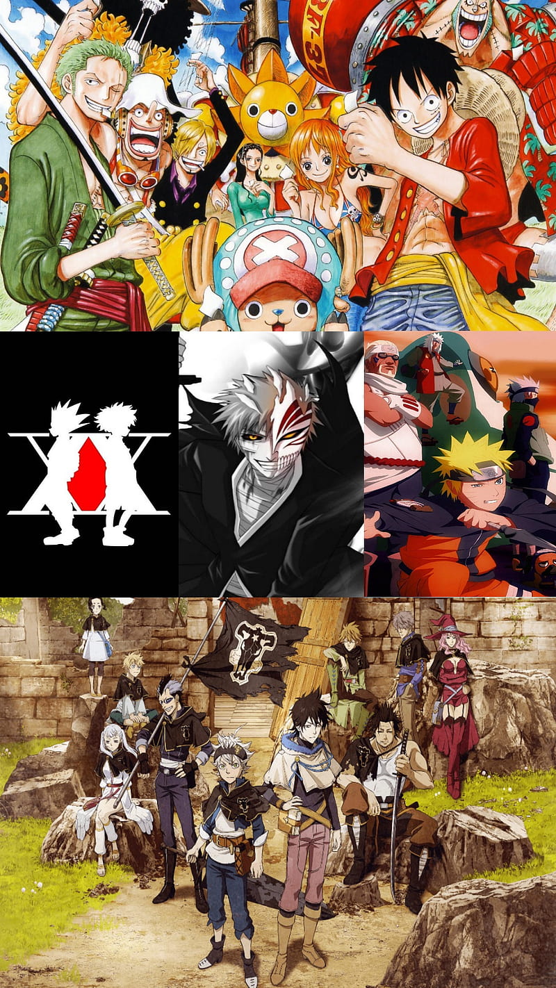 Anime, black clover, bleach, hunterxhunter, natuto, one piece, HD phone  wallpaper | Peakpx