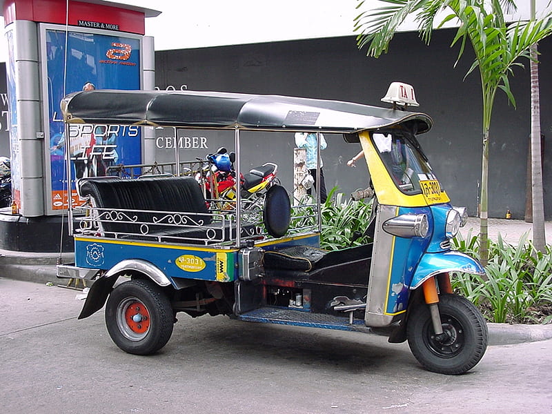 tuk tuk, rickshaw, street, taxi, HD wallpaper