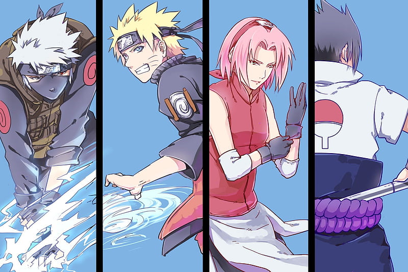 Naruto light (classic photo kakashi,naruto,sasuke,sakura) by